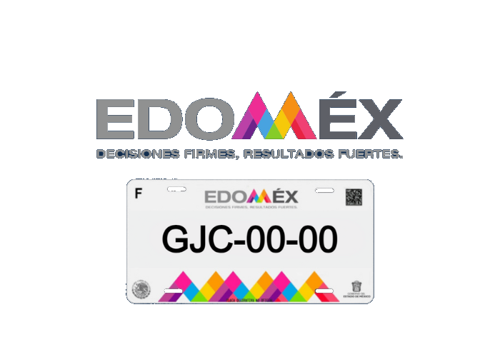 Placas y logo del Estado de México